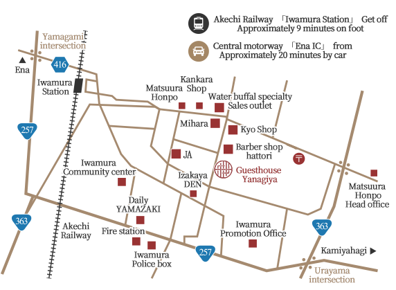 やなぎ屋 詳細マップ